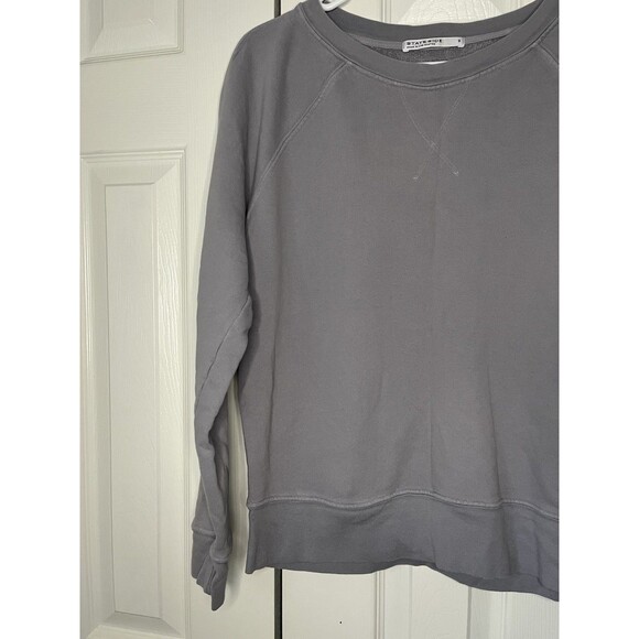 Stateside Grey/Blue Crewneck Sweatshirt Women Small - Picture 2 of 6